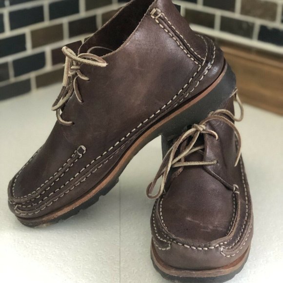 FRYE Boots Shoes 9.5 D WHALEBONE Chukka 3 Eye Leather Mexico France Camp Hike main image 6
